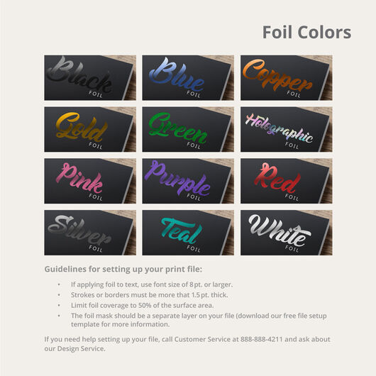 UP Foil and Embosed Tool Tip Foil Colors NEW