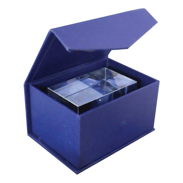 3D Rectangular Crystal Cube with Box CR 26