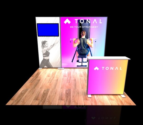Beacon 10x10 No Arch Package with Backlit Counter Center View