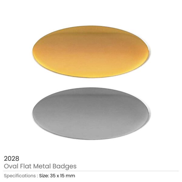 Oval Flat Metal Badges 2028 01