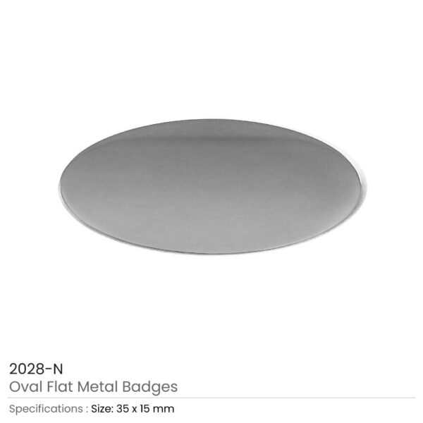 Oval Flat Metal Badges 2028 N