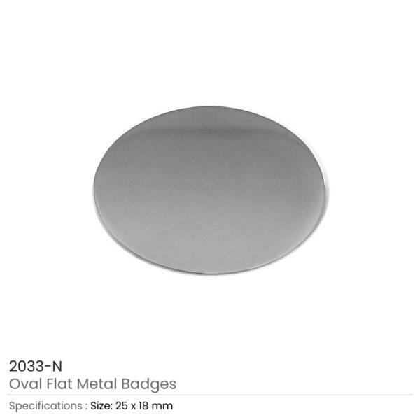 Oval Flat Metal Badges 2033 N