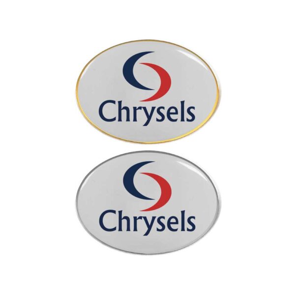 Oval Flat Metal Badges 2033 hover tezkargift