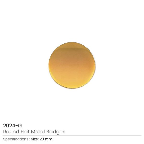 Round Flat Metal Badges 2024 G