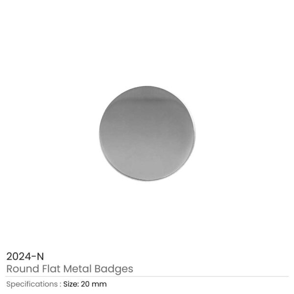 Round Flat Metal Badges 2024 N