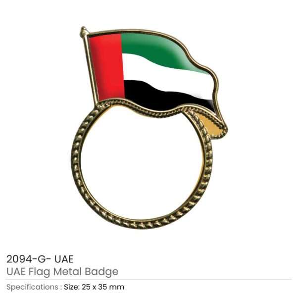 UAE Flag Metal Badges 2094 G UAE