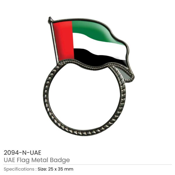 UAE Flag Metal Badges 2094 N UAE