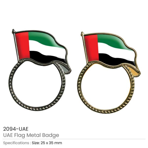 UAE Flag Metal Badges 2094 UAE 01