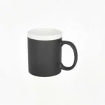 Black mug with white lip